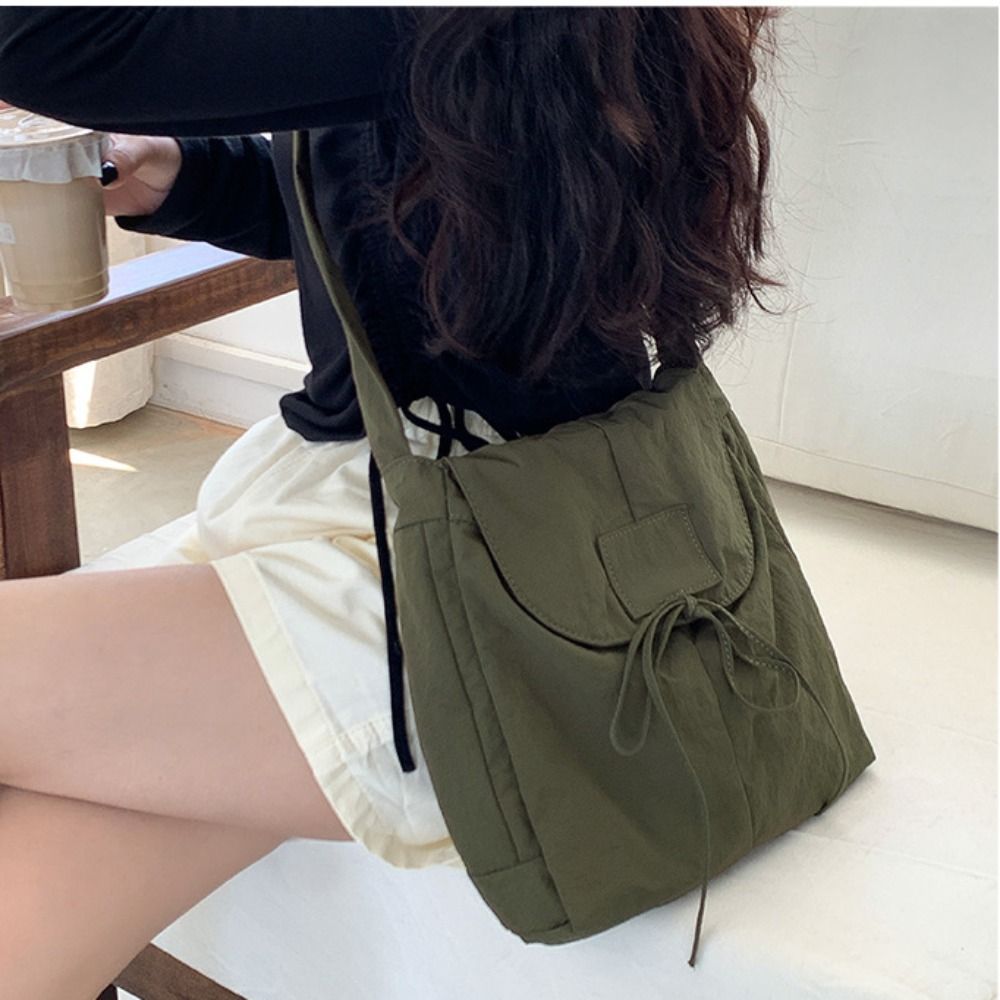 Interior Design Korean Style - Korean Style Flap Nylon Bow Crossbody