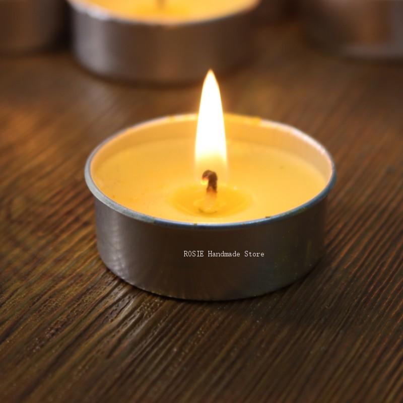 Ceramic Candle Vessel - Empty Tea Wax Circular Aluminum Box