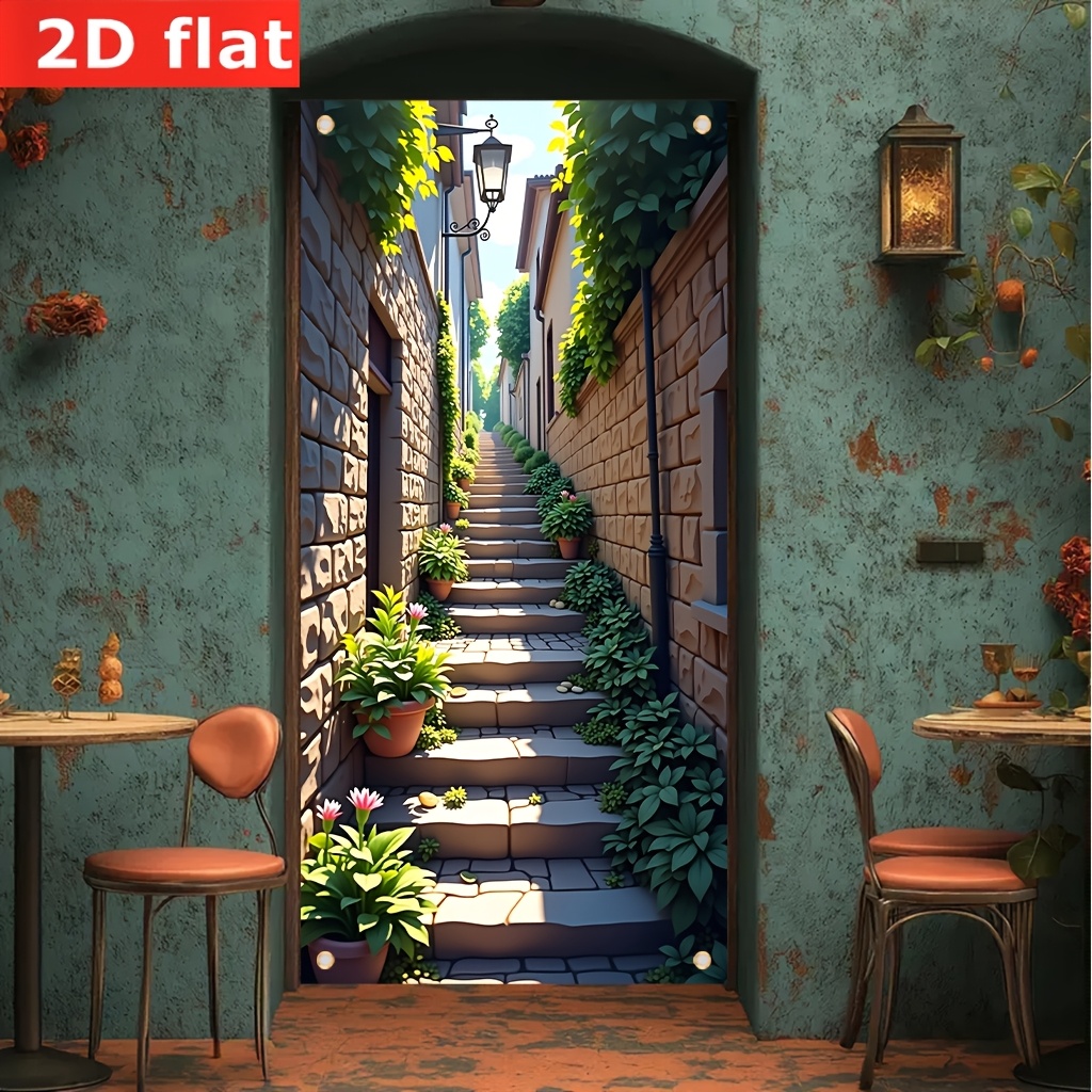 Interior Design Build - 2D flat banner 1pc，Staircases leading to