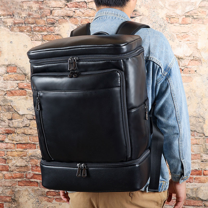 Interior Design Journal - Genuine Leather Big Travel Backpack Men