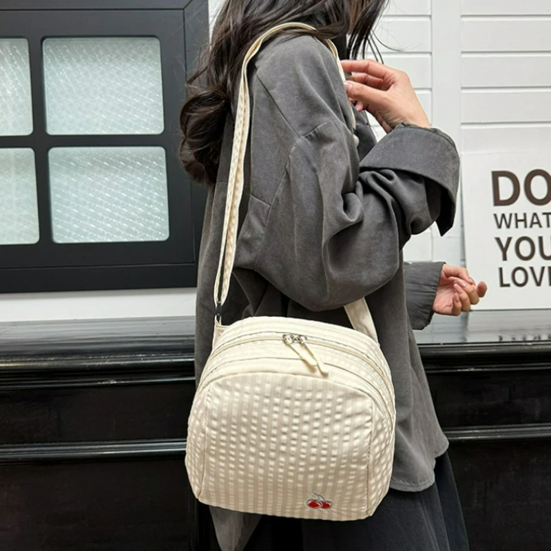 Interior Design Korean Style - Korean Style Embroidered Cherry Shoulder Bag