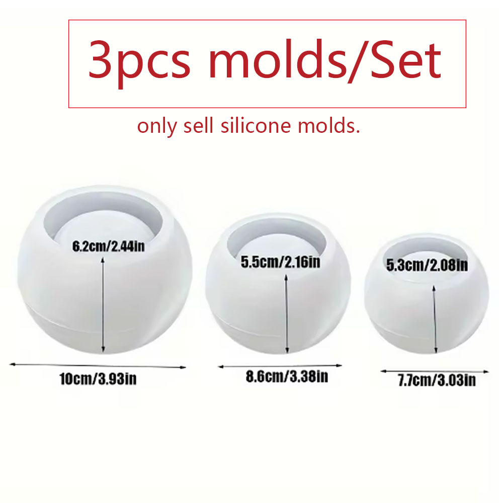 3pcs Round Flower Pot Silicone - Terrazzo Pot Cement recension och pris