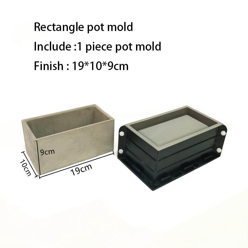 Large Rectangle Flower Pot Sil - Terrazzo Pot Cement recension och pris