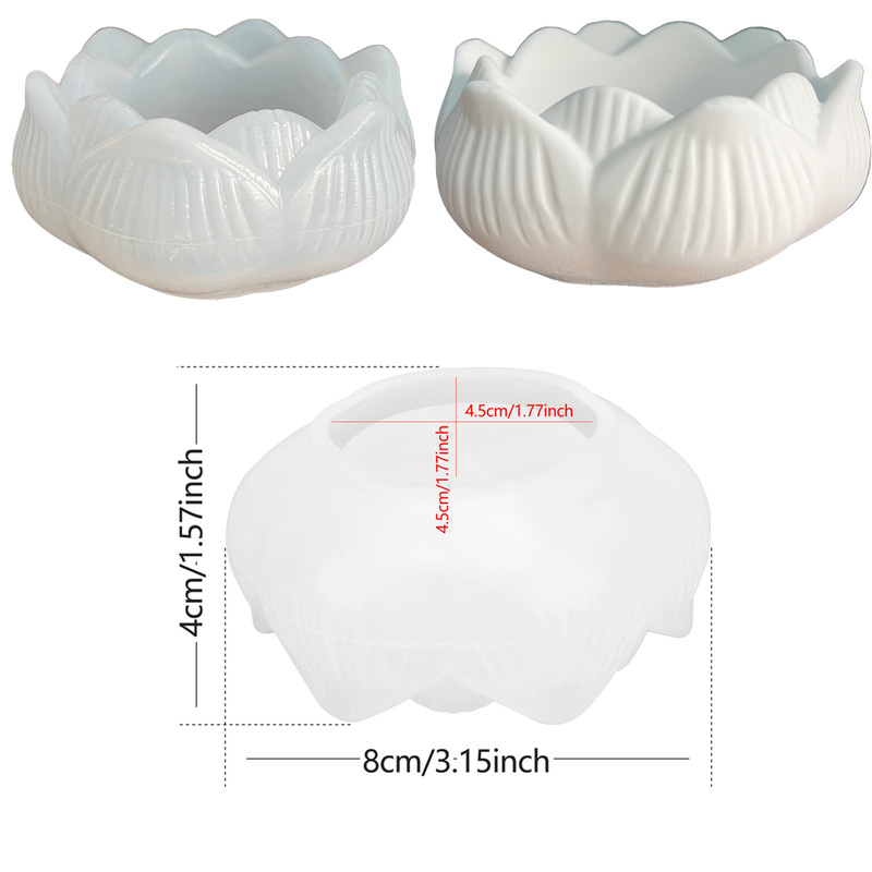Lotus Shaped Silicone Mold for - Terrazzo Pot Cement recension och pris