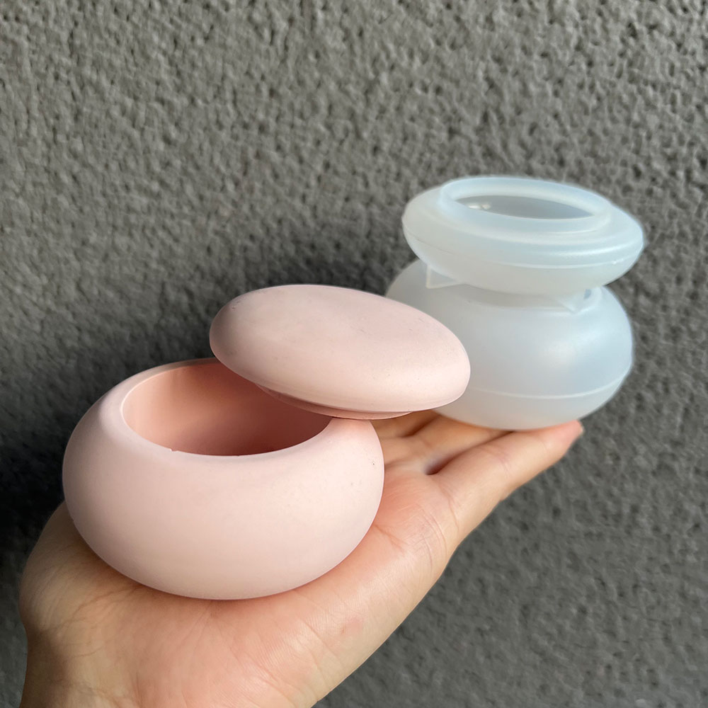 Round Storage Box Silicone Mol - Ceramic Candle Vessel recension och pris