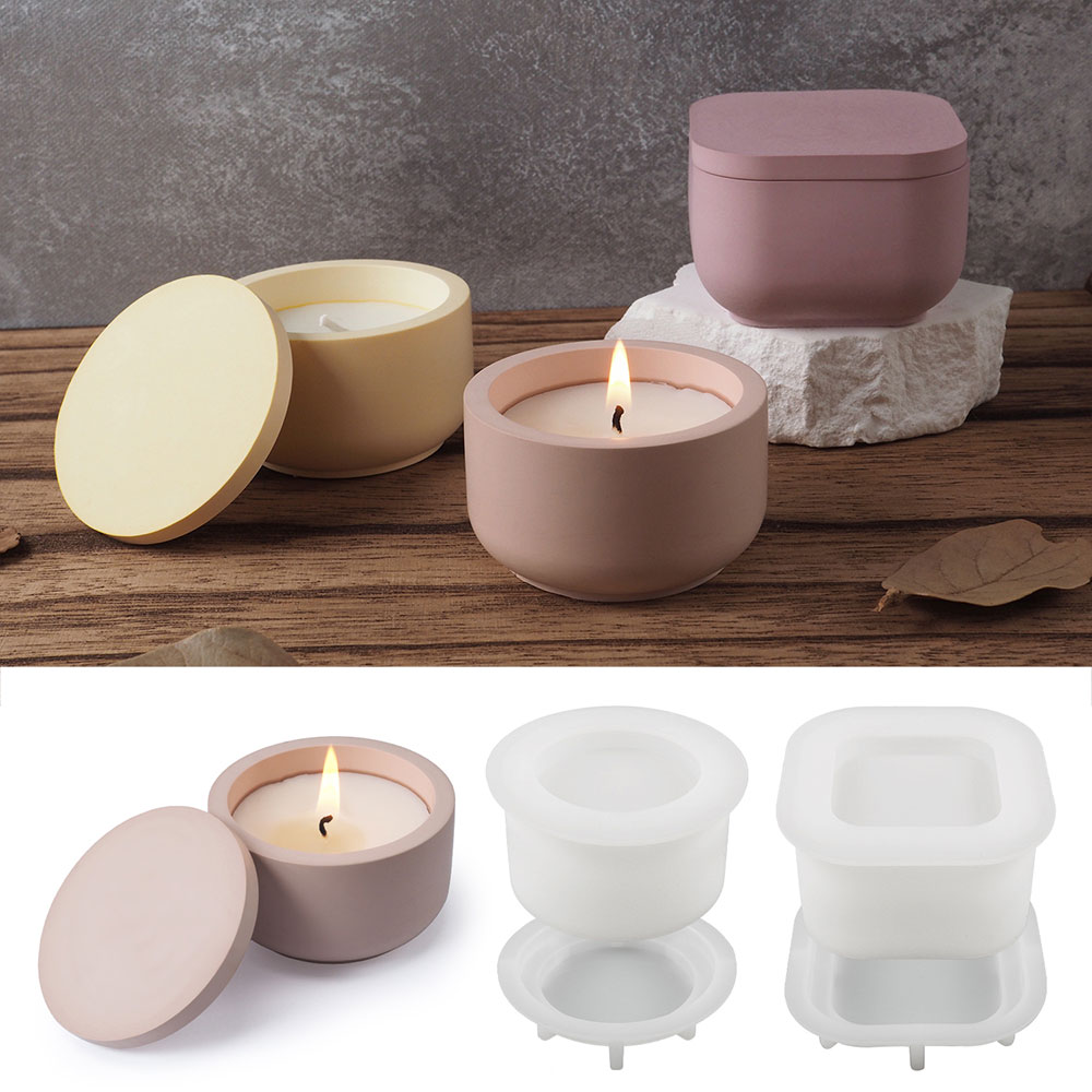Round Storage Box Silicone Mol - Ceramic Candle Vessel recension och pris