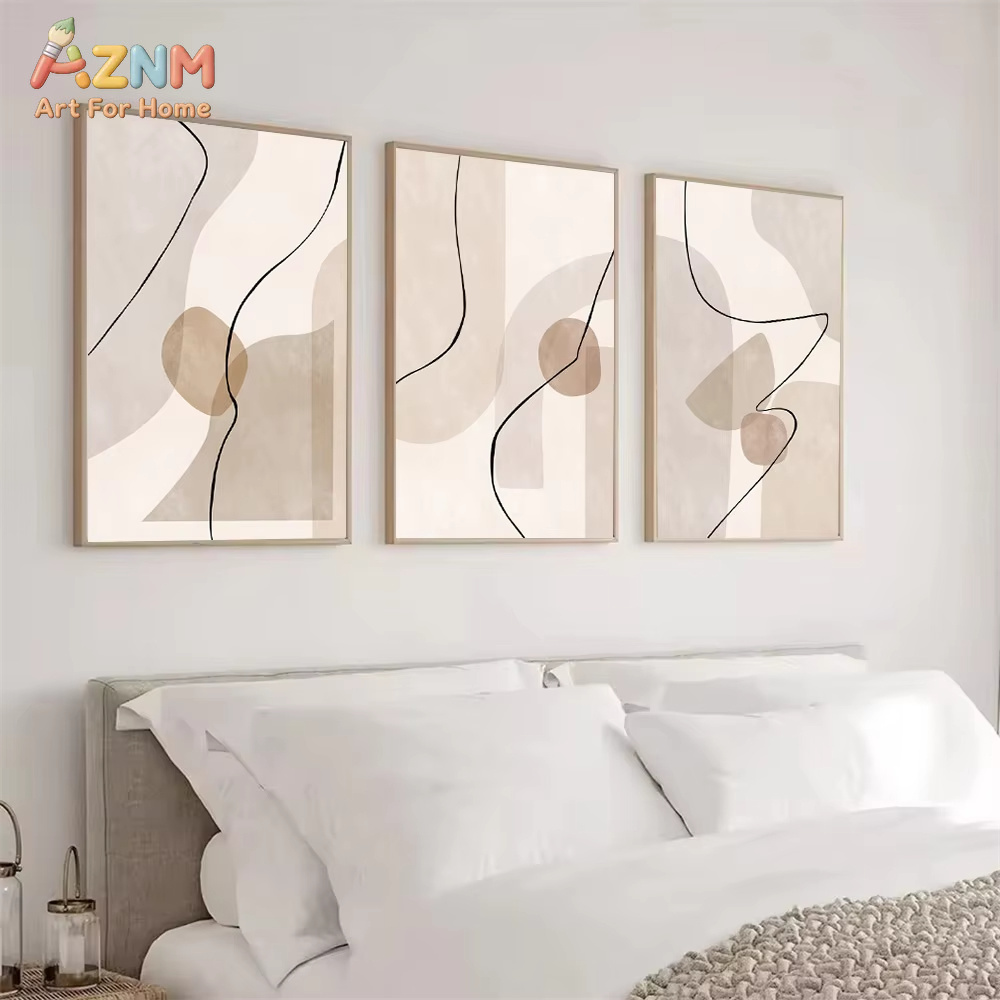 Abstract Beige Geometry Line W - Interior Design Drawing recension och pris