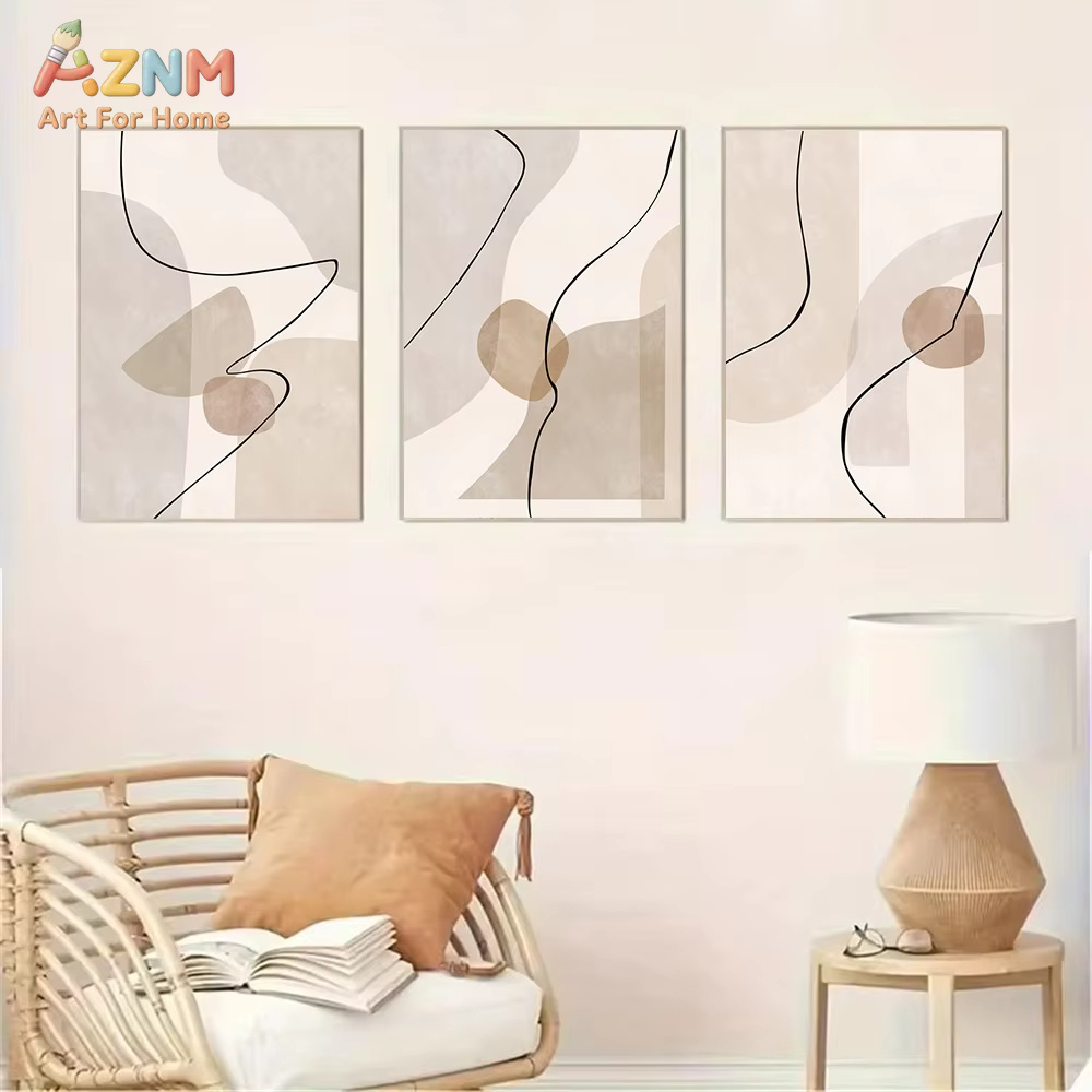 Abstract Beige Geometry Line W - Interior Design Drawing recension och pris