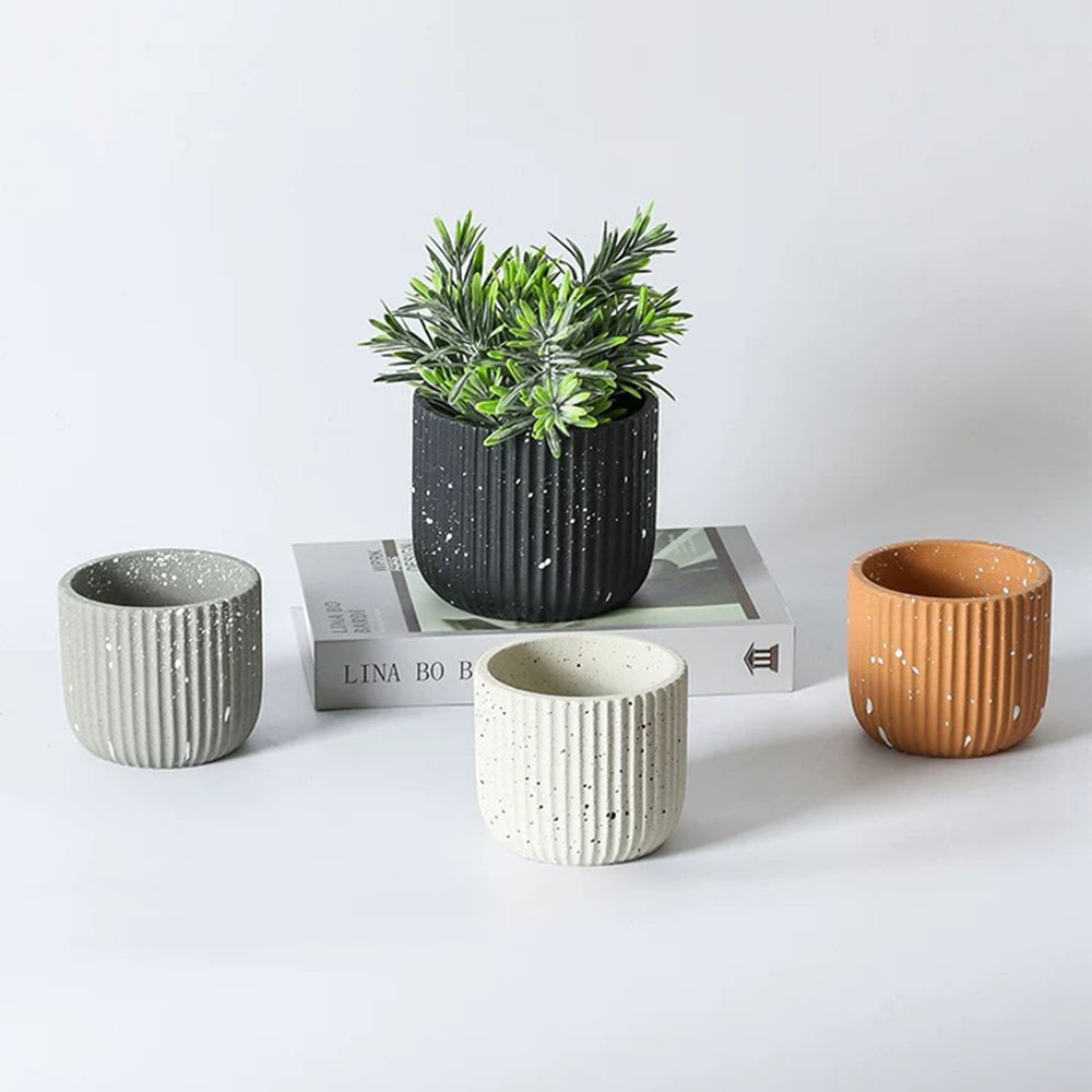 Minimalist Stripe Terrazzo Con - Terrazzo Pot Cement recension och pris