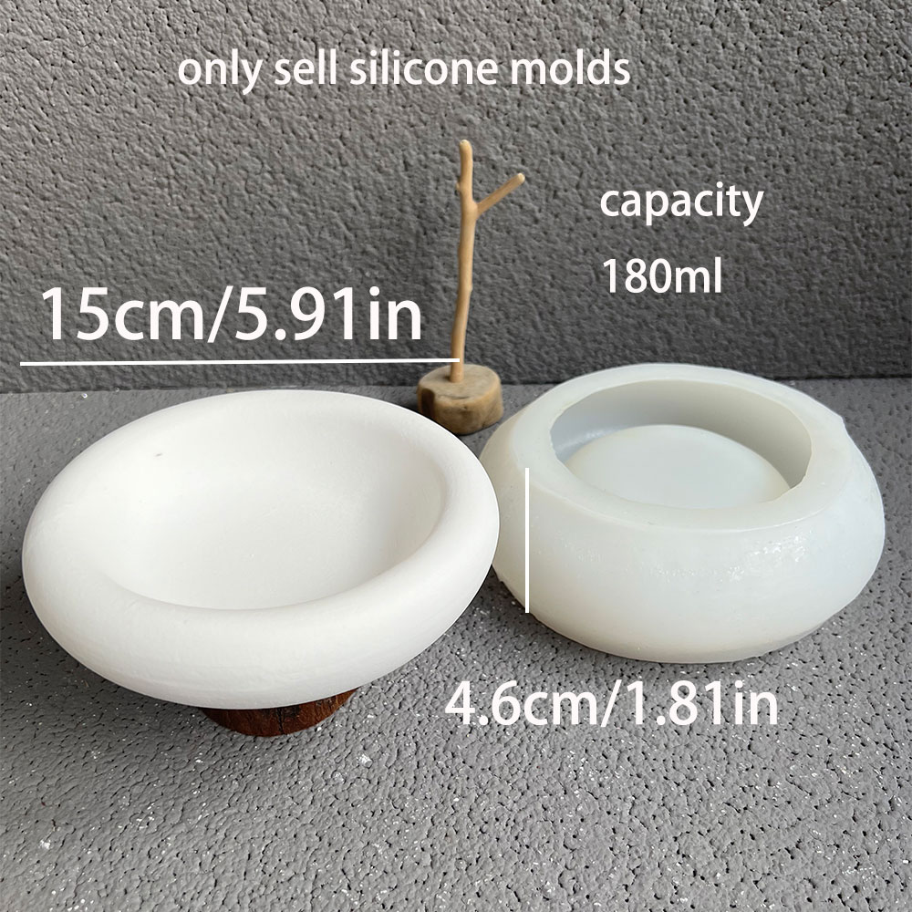 Round Cement Bowl Silicone Mol - Terrazzo Pot Cement recension och pris