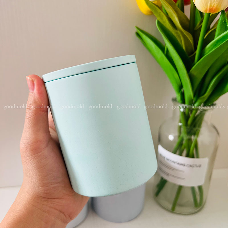 10cm Concrete Jar Silicone Mol - Terrazzo Pot Cement recension och pris