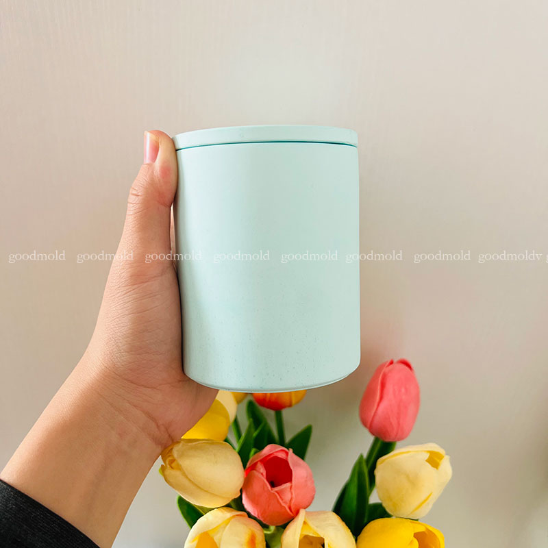 10cm Concrete Jar Silicone Mol - Terrazzo Pot Cement recension och pris