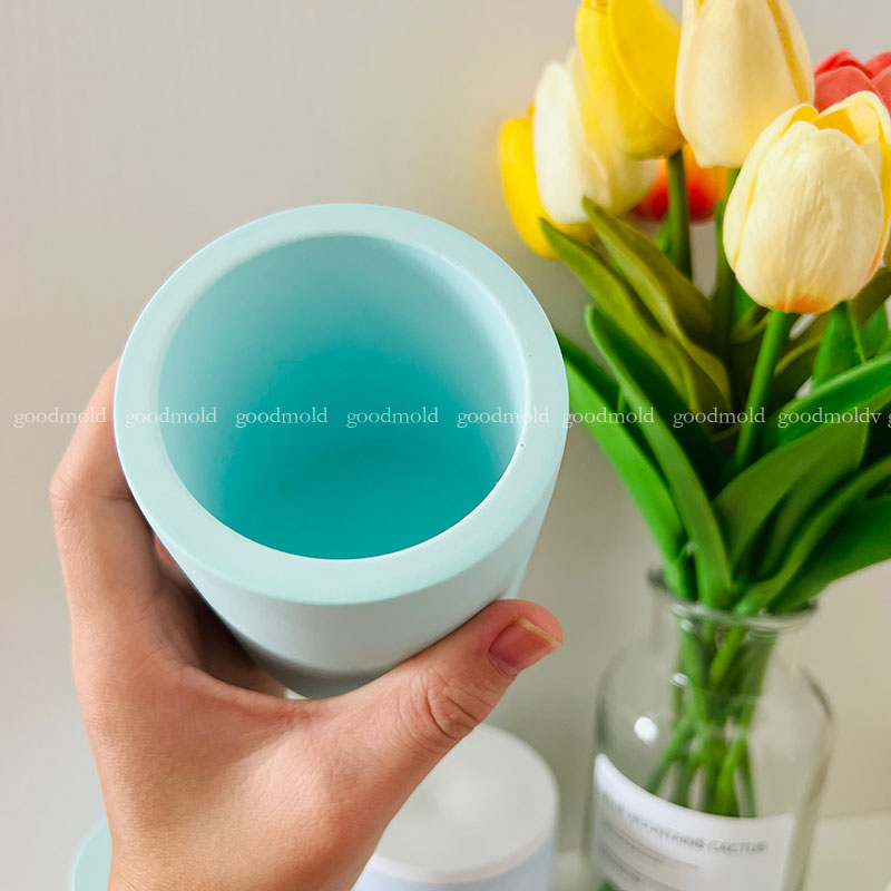 10cm Concrete Jar Silicone Mol - Terrazzo Pot Cement recension och pris