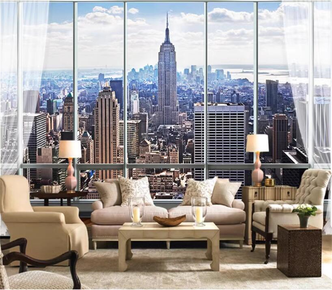 New York Sunrise 3D Window Cit - Interior Design York recension och pris