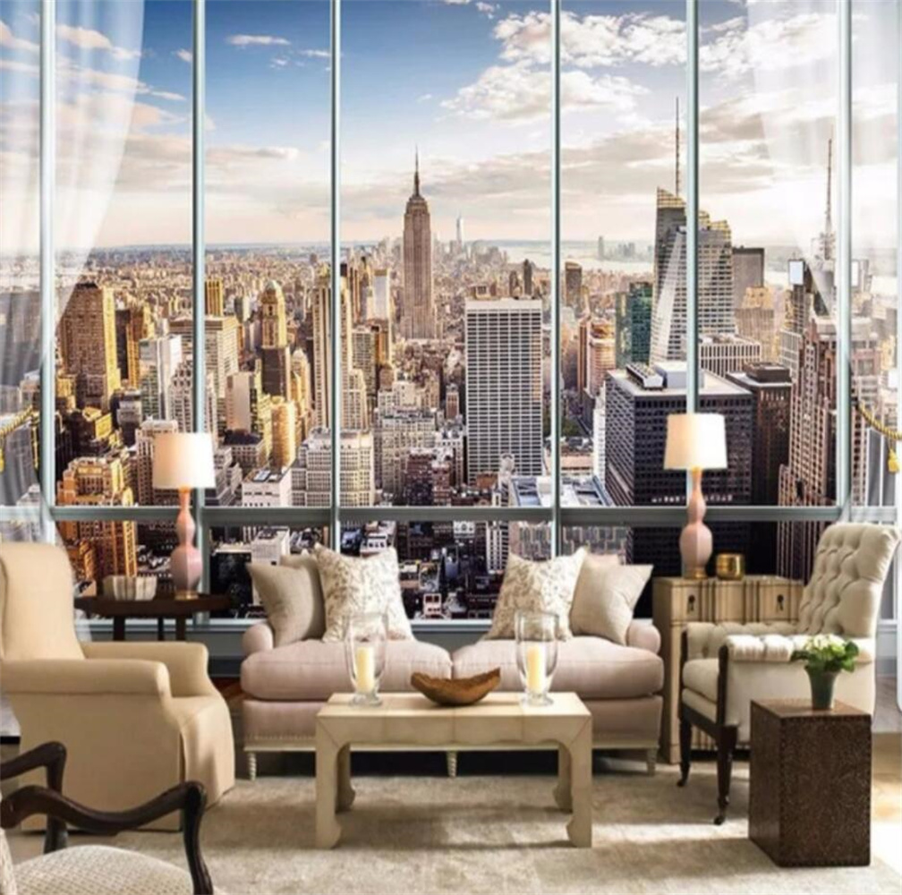 New York Sunrise 3D Window Cit - Interior Design York recension och pris
