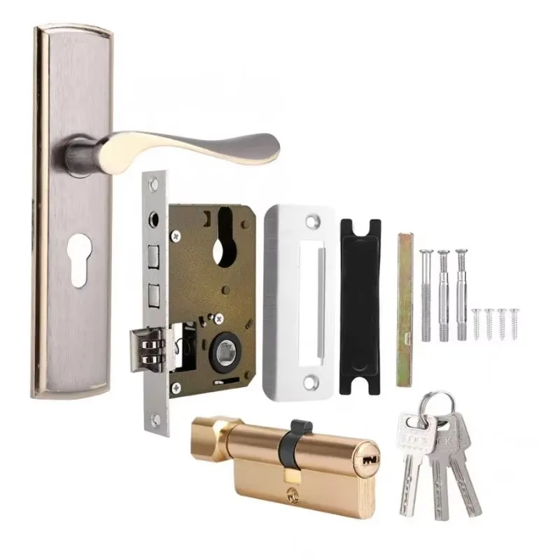 Gold Door Handle Lock Silent H - Interior Design Kitchen recension och pris