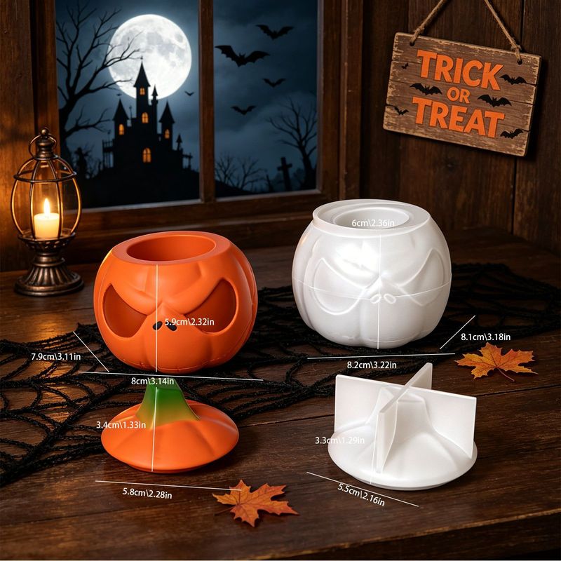 2Set of pumpkin storage jars w - Ceramic Candle Vessel recension och pris