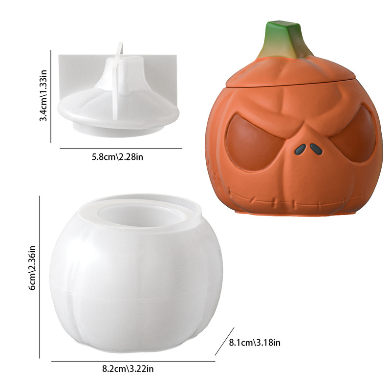 2Set of pumpkin storage jars w - Ceramic Candle Vessel recension och pris