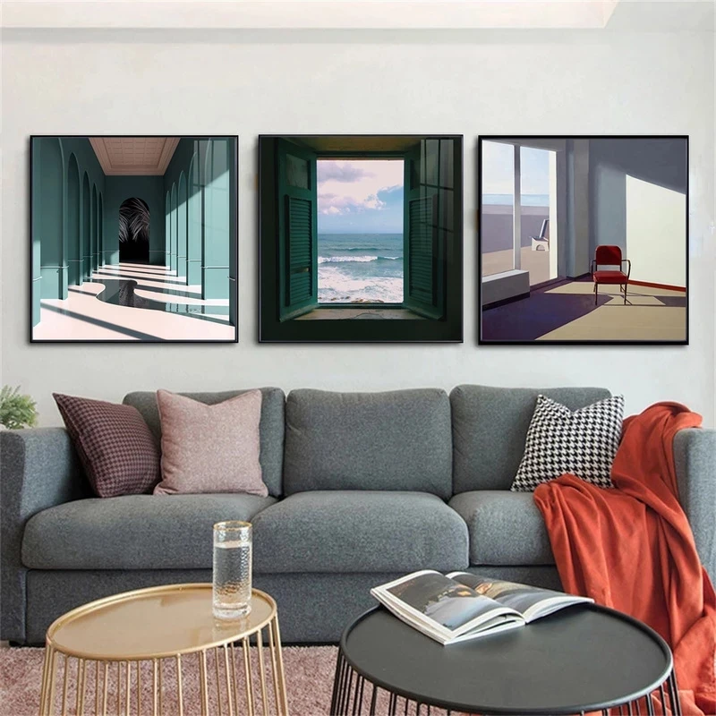 Nordic Window Outside Landscap - Interior Design Drawing recension och pris