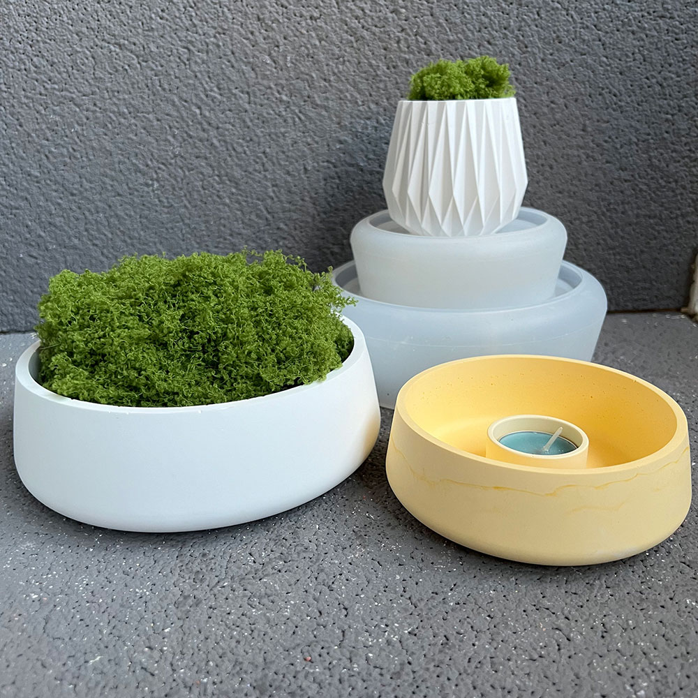 Concrete Bowl Silicone Mold DI - Terrazzo Pot Cement recension och pris