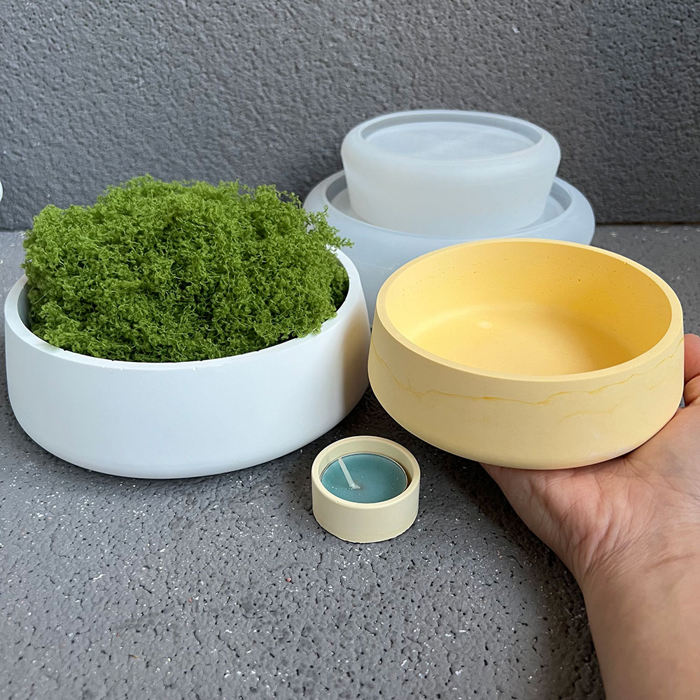 Concrete Bowl Silicone Mold DI - Terrazzo Pot Cement recension och pris