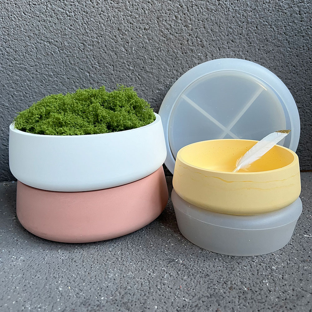 Concrete Bowl Silicone Mold DI - Terrazzo Pot Cement recension och pris