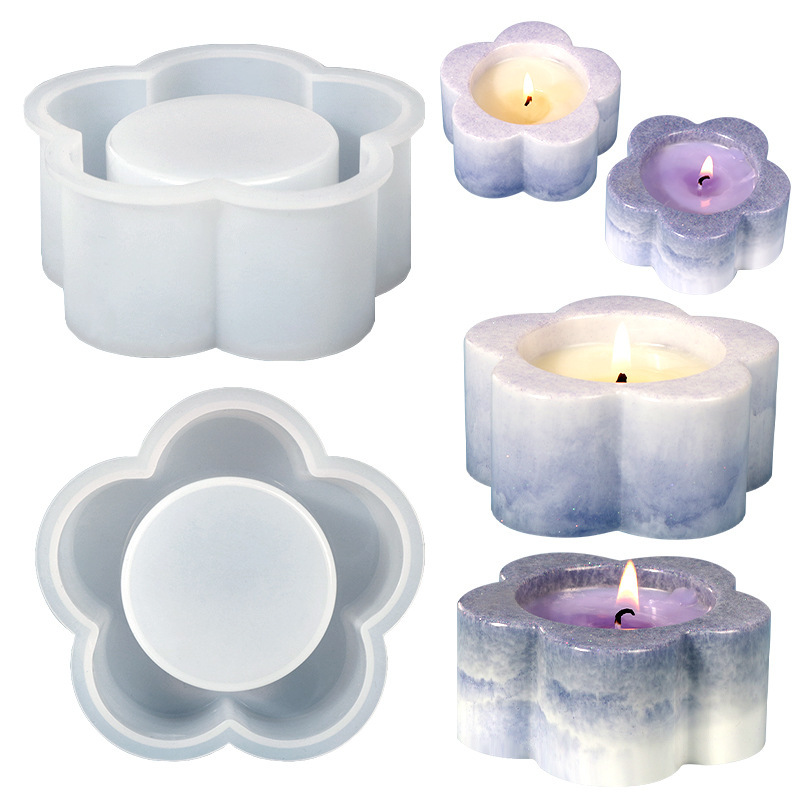 3D Plum Blossom shaped Cylindr - Ceramic Candle Vessel recension och pris