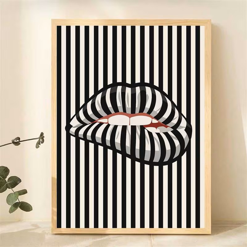 Simple and Abstract Striped Li - Interior Design Drawing recension och pris
