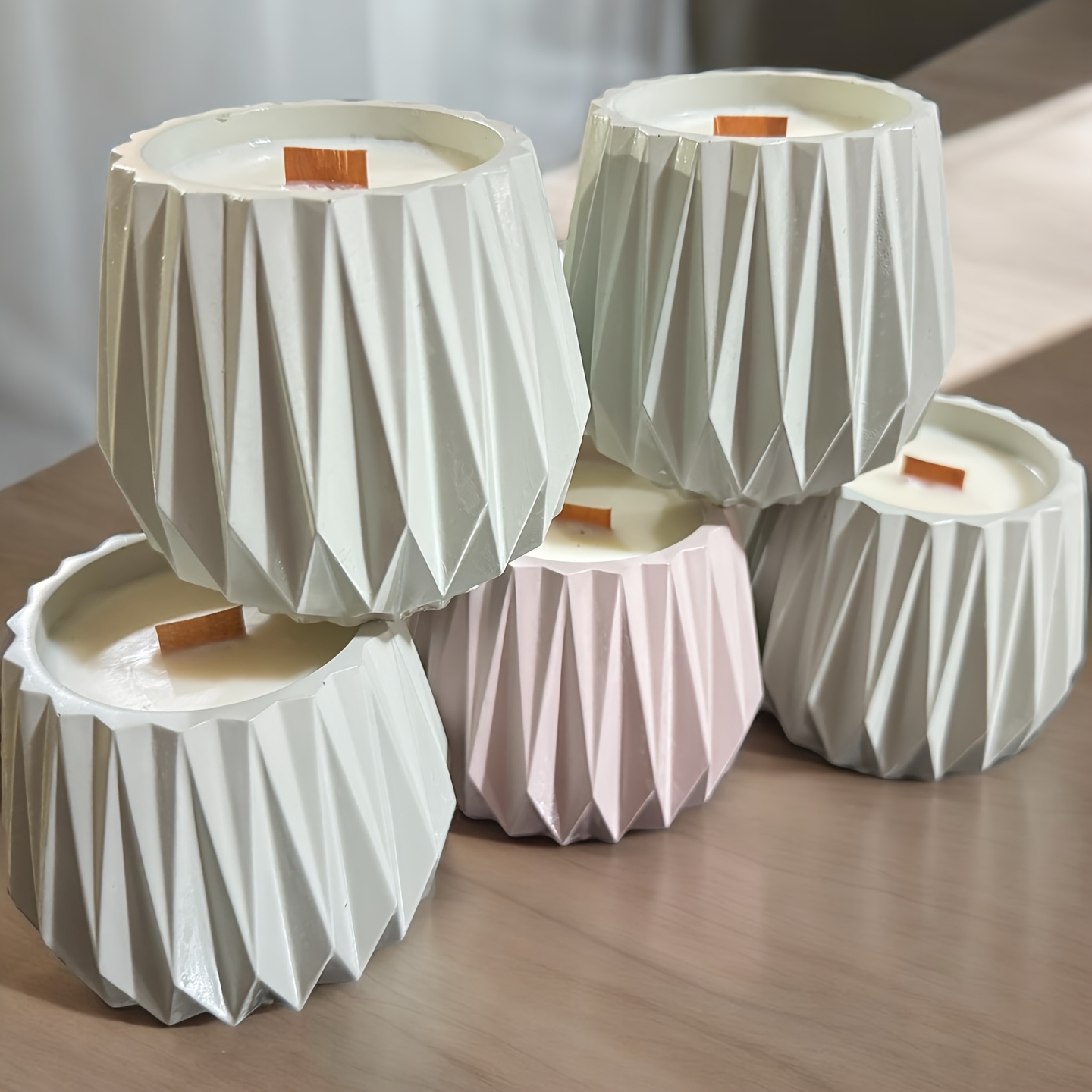 Cut Surface Candle Cup Silicon - Ceramic Candle Vessel recension och pris