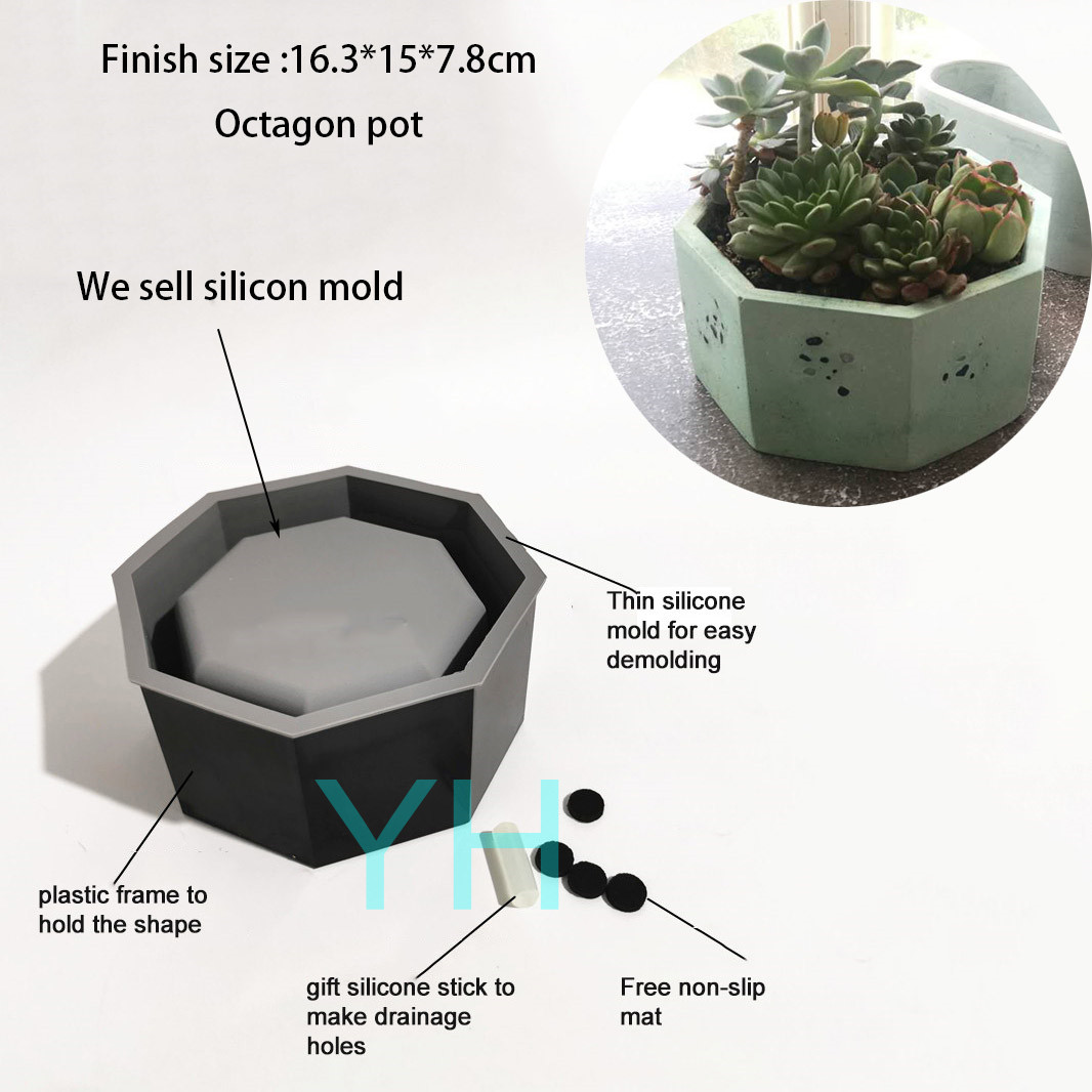 Cement Flower Pot Silicone Mol - Terrazzo Pot Cement recension och pris