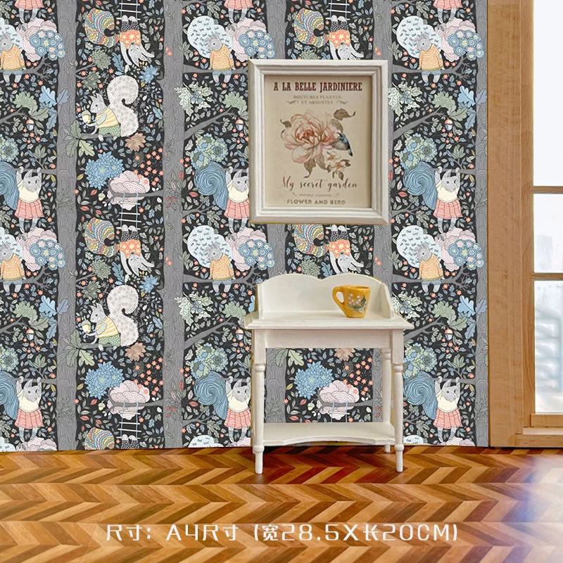 4pcs Dollhouse Wallpaper Stick - Interior Design Kitchen recension och pris