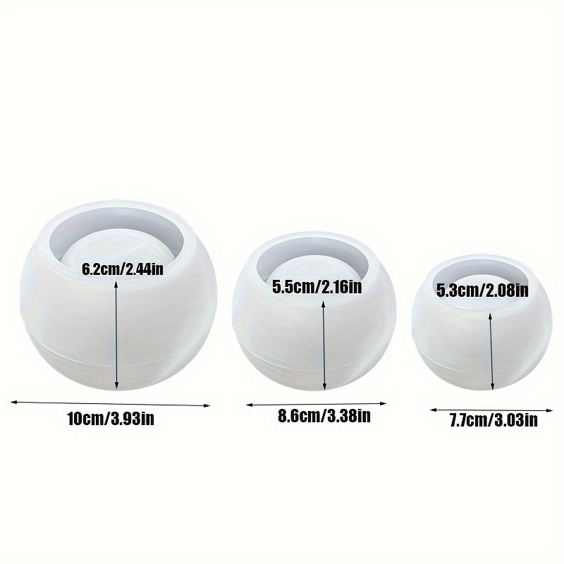 3pcs-Round Flower Pot Silicone - Ceramic Candle Vessel recension och pris