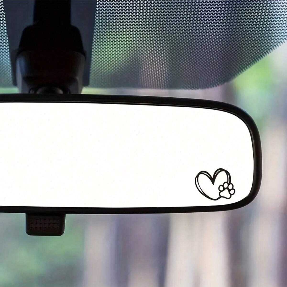 2pcs Heart Paw Print Rearview  - Interior Design Journal recension och pris