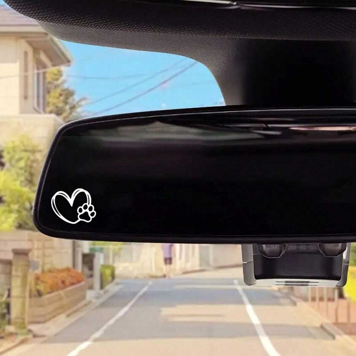 2pcs Heart Paw Print Rearview  - Interior Design Journal recension och pris