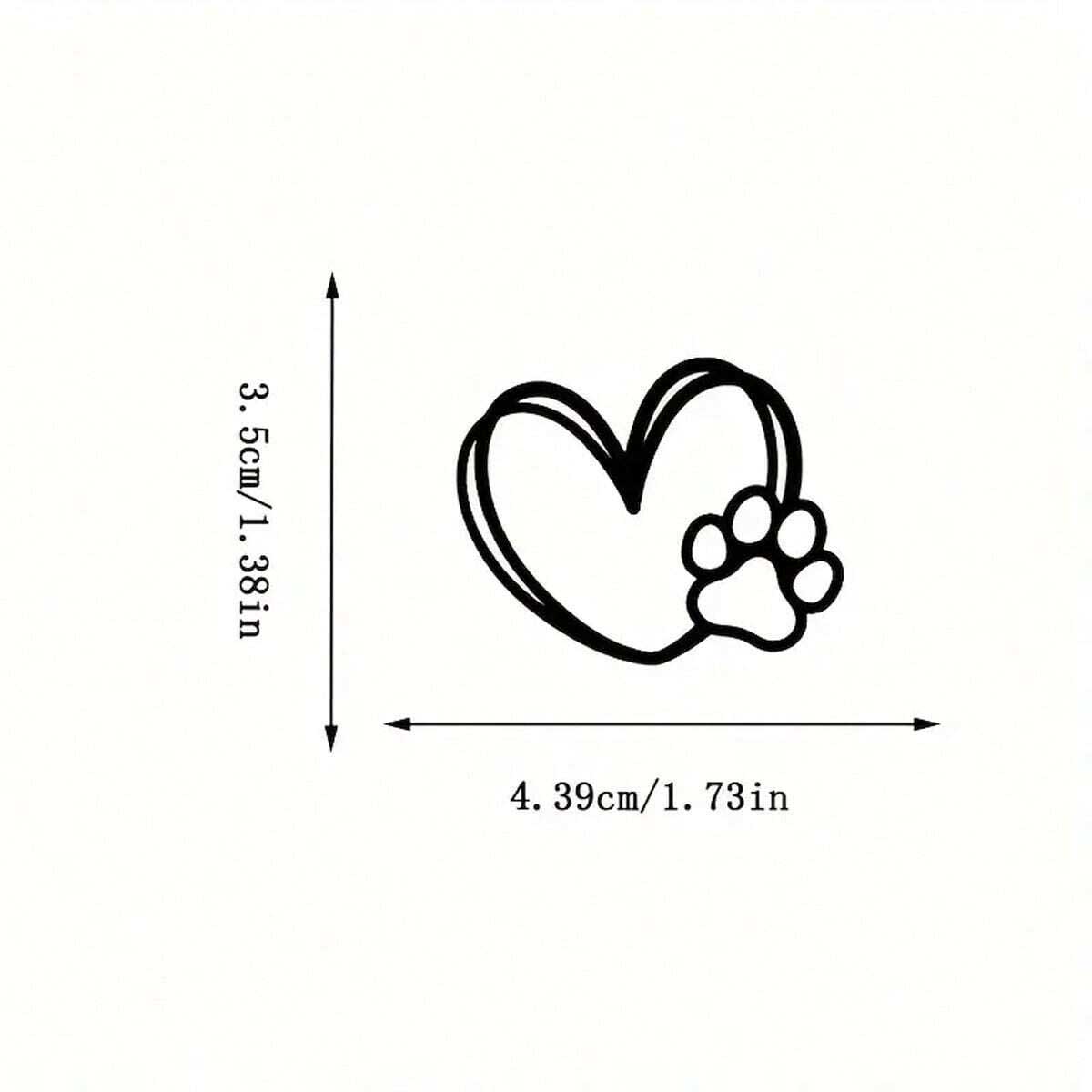 2pcs Heart Paw Print Rearview  - Interior Design Journal recension och pris