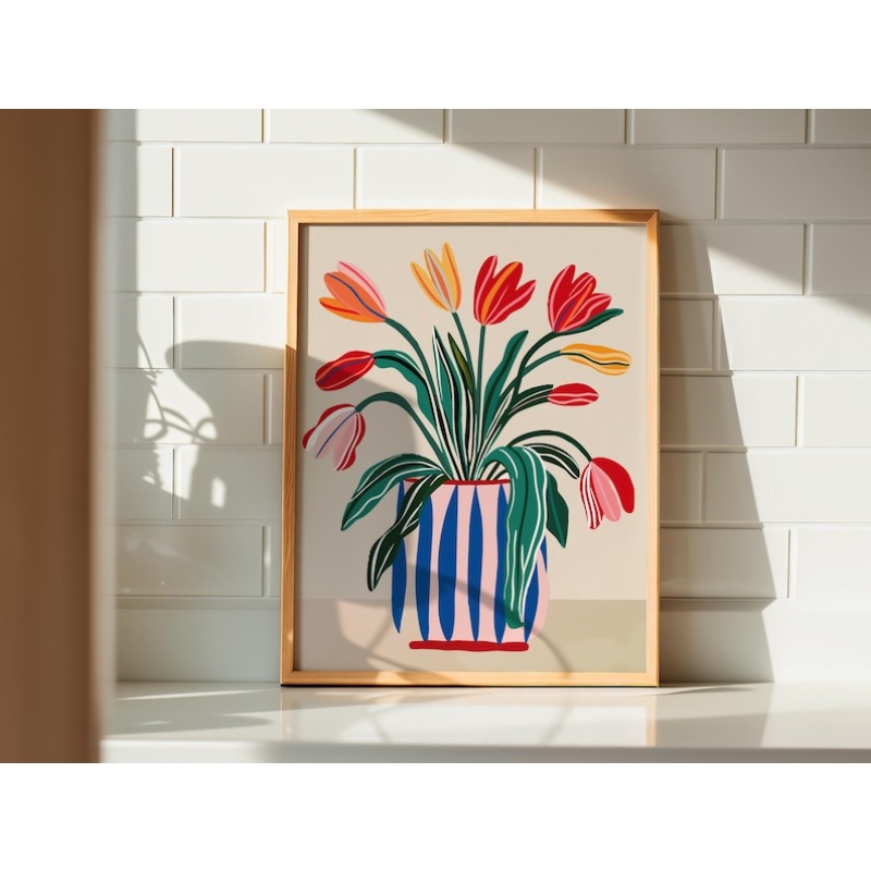 2pcs Tulip Flowers Canvas Wall - Interior Design Kitchen recension och pris