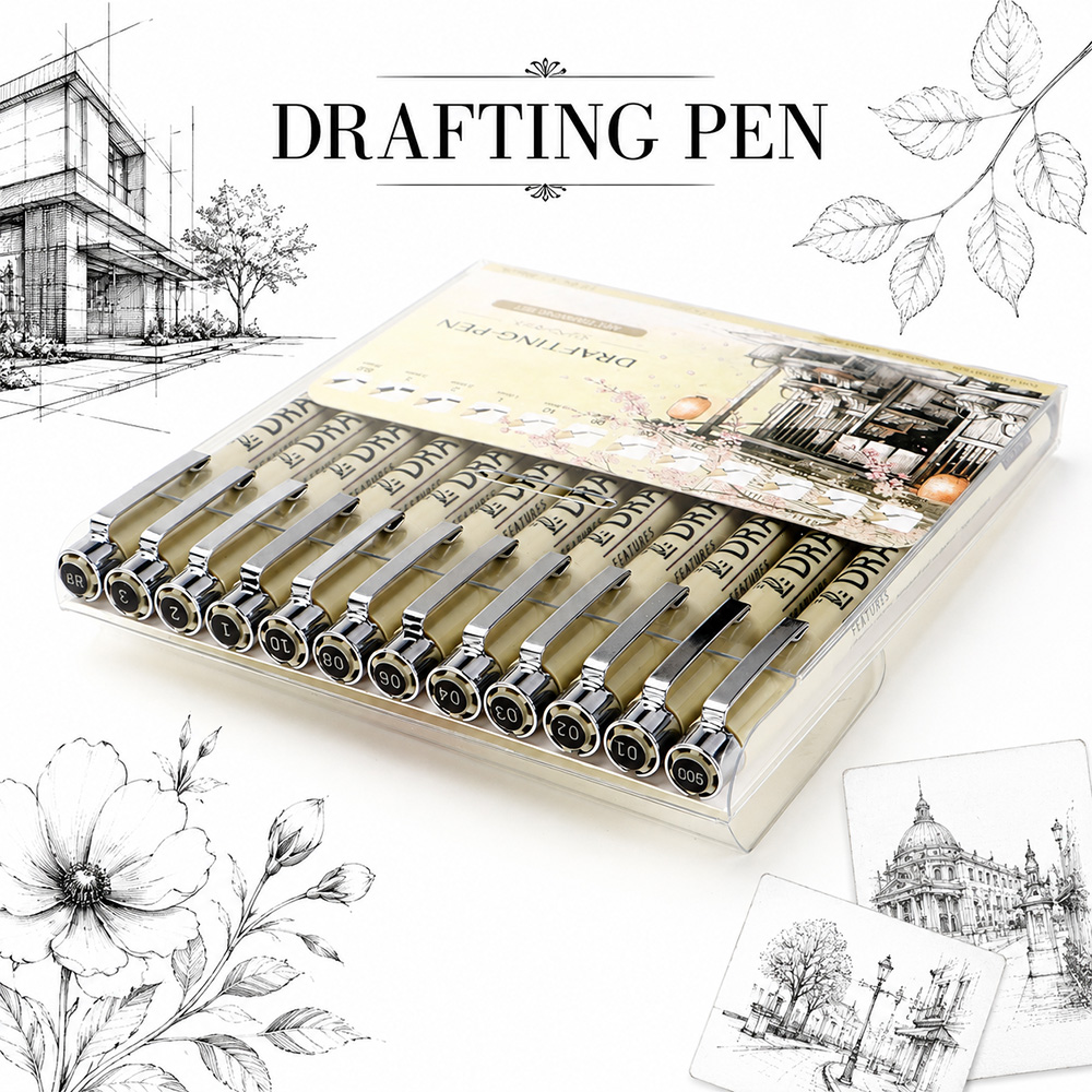 12 Size Fine Line Micron Pens  - Interior Design Drawing recension och pris
