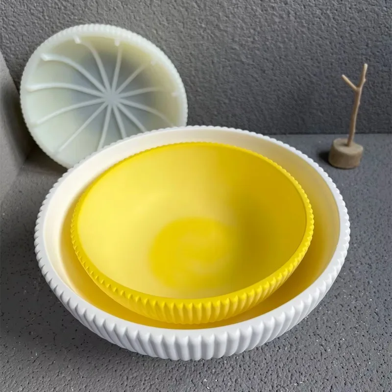 Large Striped Bowl Vessel Conc - Terrazzo Pot Cement recension och pris